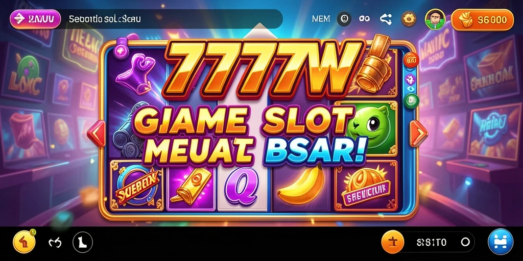 Tampilan menarik dari gameplay slot 7777W yang mendebarkan.