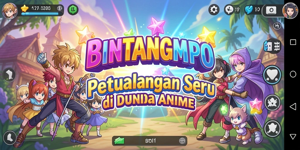 Screenshot menampilkan karakter anime beraksi dalam petualangan seru.
