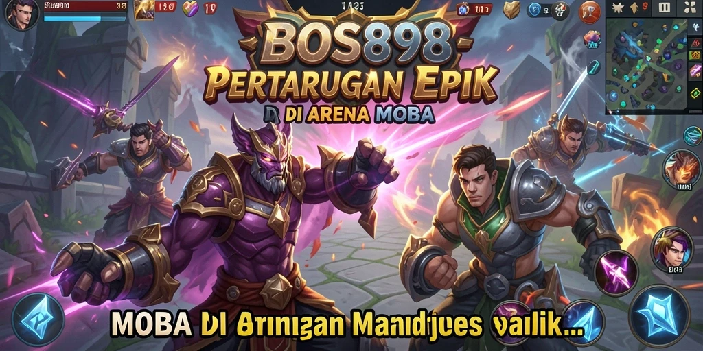 Tampilan gameplay seru dari BOS898 dengan pertarungan tim yang dinamis.