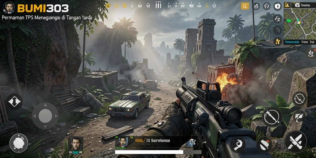 Tampilan gameplay seru dan mendebarkan di BUMI303.