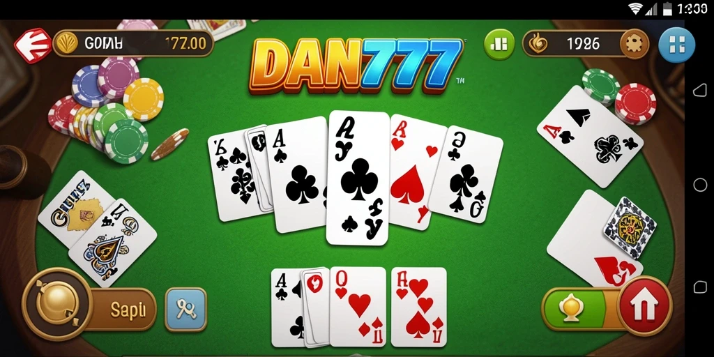 Tampilan asyik gameplay Gaple di DAN777.