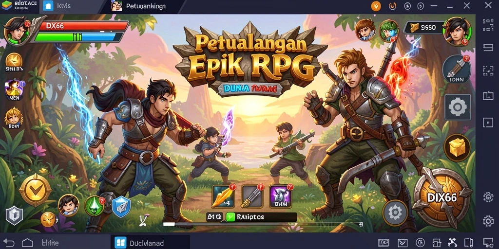 Tampilan gameplay IDX66 dengan grafis yang memukau dan karakter menonjol.