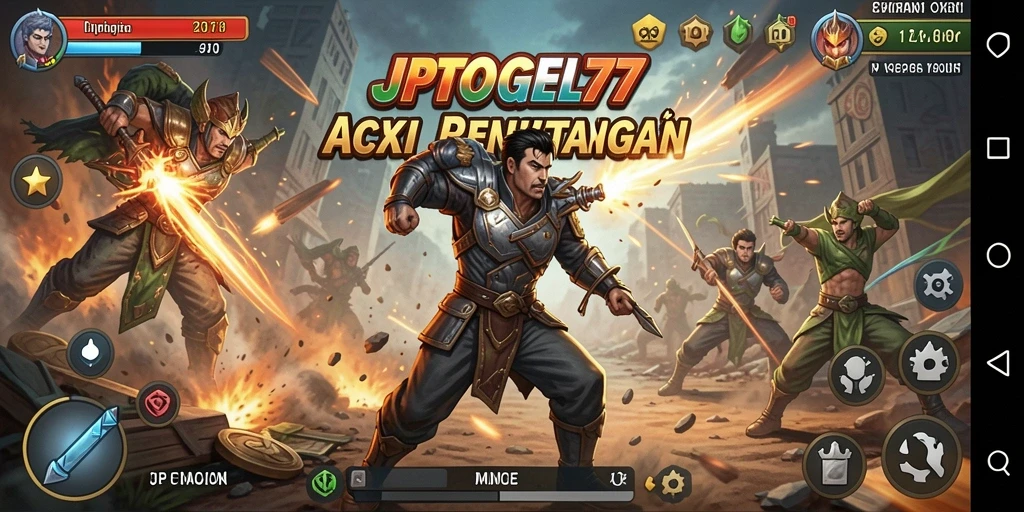 Tangkapan layar utama menampilkan karakter dalam aksi seru.