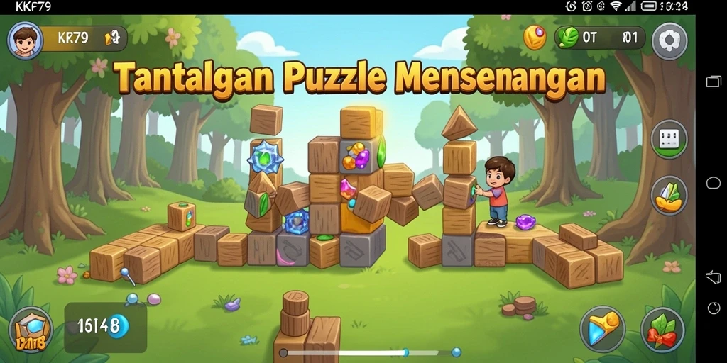 Tampilan gameplay seru dari KPK79 dengan tantangan Puzzle yang menarik.