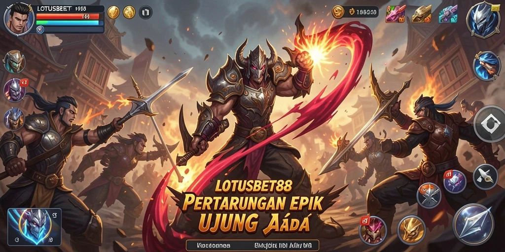 Tampilan utama gameplay LOTUSBET88 yang mendebarkan dan penuh aksi.