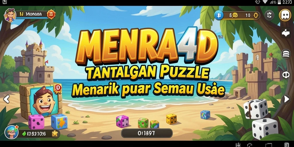 Screenshot gameplay <strong>MENARA4D</strong> menampilkan momen mendebarkan bermain Puzzle.
