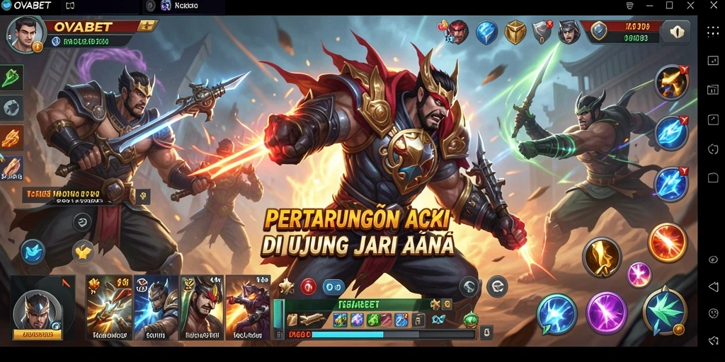 Tampilan menarik dari gameplay aksi di OVABET!