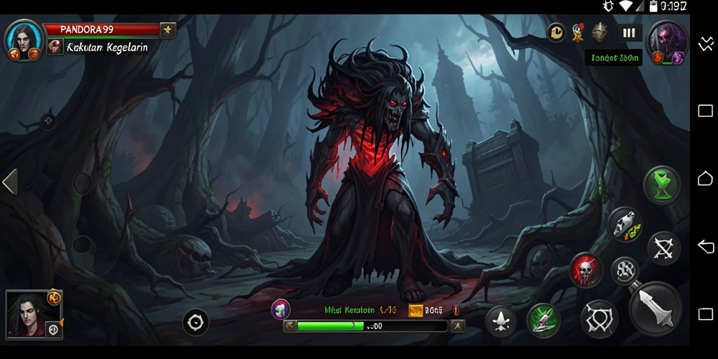 Screenshot gameplay PANDORA99 yang mencekam dan penuh ketegangan.