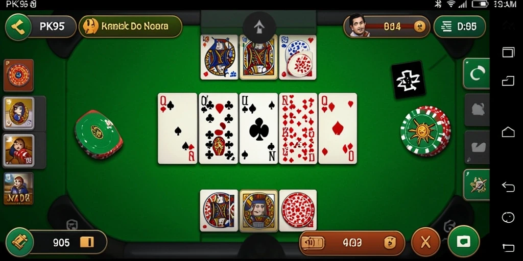 Screenshot gameplay PK95 yang menunjukkan momen seru saat bermain Domino.