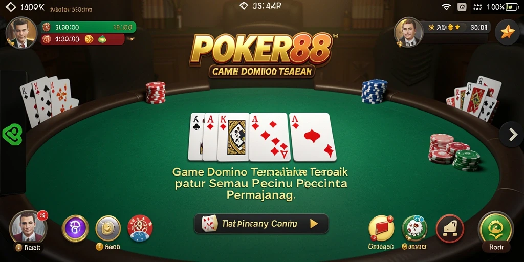 Screenshot POKER88 menampilkan gameplay Domino yang menyenangkan.